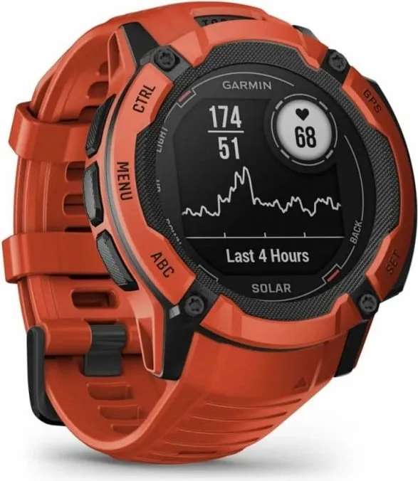 Ora sportive Garmin Instinct 2X Solar, 50mm, GPS, e kuqe - 3