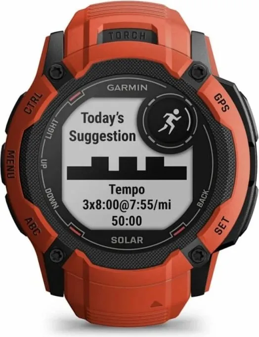 Ora sportive Garmin Instinct 2X Solar, 50mm, GPS, e kuqe - 6
