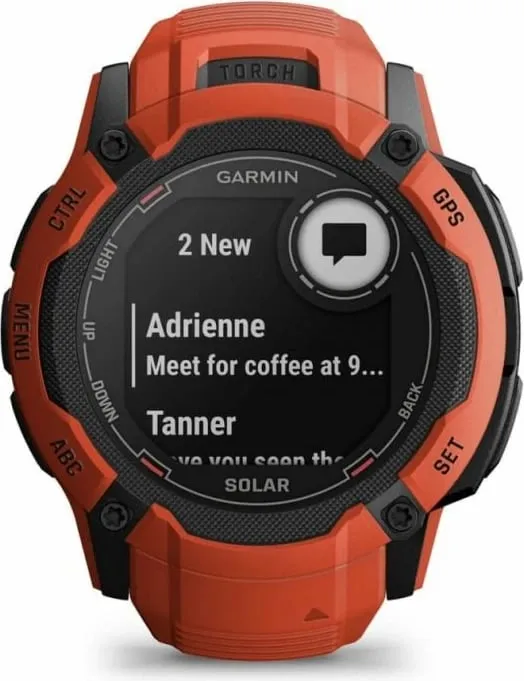 Ora sportive Garmin Instinct 2X Solar, 50mm, GPS, e kuqe - 9