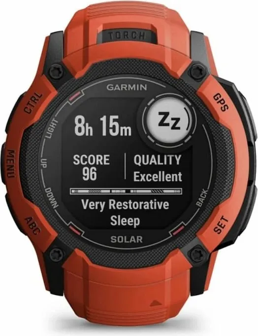 Ora sportive Garmin Instinct 2X Solar, 50mm, GPS, e kuqe - 10