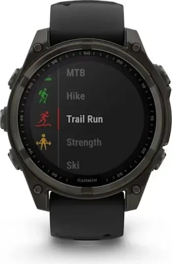 Ora sportive Garmin Fenix 8 Solar Sapphire, Titanium, gri karboni