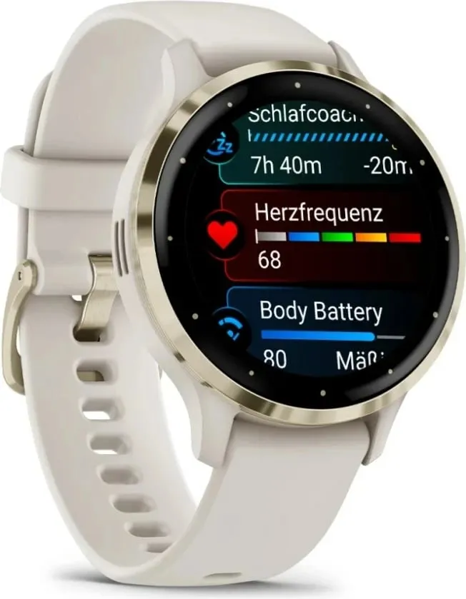 Smartwatch Garmin Venu 3S, 41 mm, AMOLED, Gold, Ivory - 3