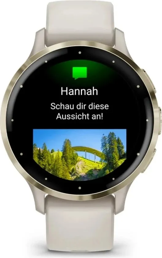 Smartwatch Garmin Venu 3S, 41 mm, AMOLED, Gold, Ivory - 4