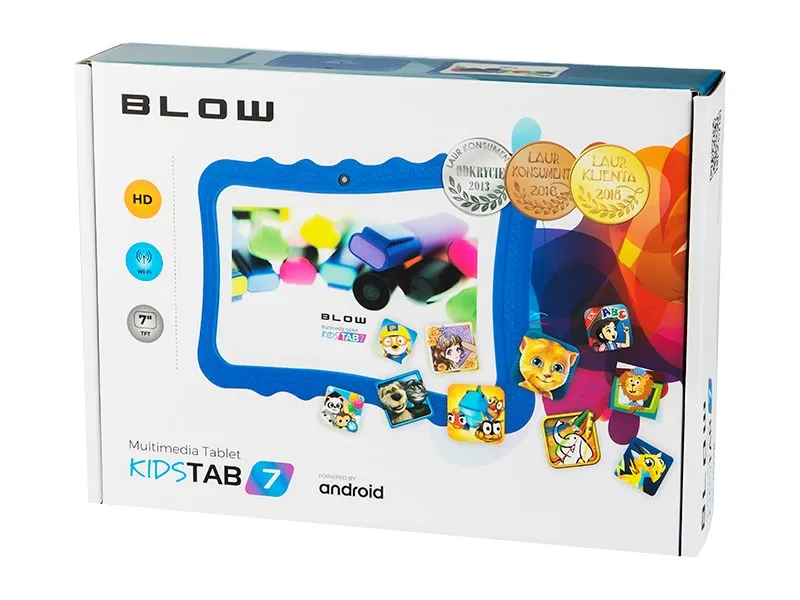 Tablet Blow Kidstab 7.4, 2GB/32GB, i kaltër + mbrojtëse - 5