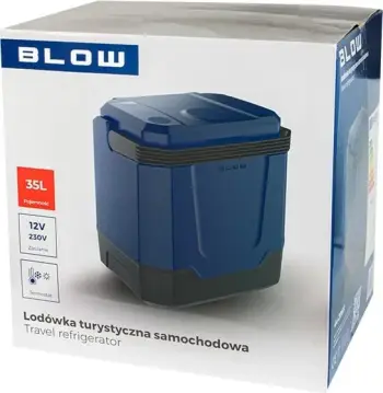 Frigorifer udhëtimi për veturë BLOW 35L, ftohje dhe ngrohje, 12V dhe 220V, gri