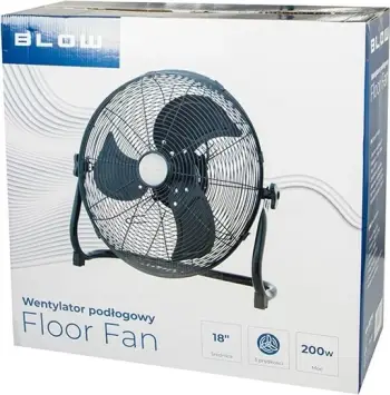 Ventilator dyshemeje BLOW 44-027#, 18 inç, 200W, Metal, Zi