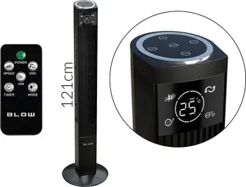 Ventilator kolonë BLOW XXL 90W, i zi