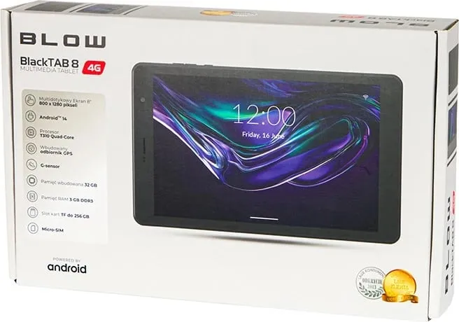 Tablet BLOW BlackTAB8 3GB 32GB 8 inç, i zi, 4G LTE - 6