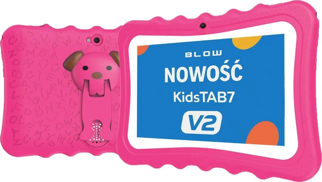 Tablet BLOW KidsTAB7 V2, 7", 4/32GB, Android, rozë me mbështjellës - 2