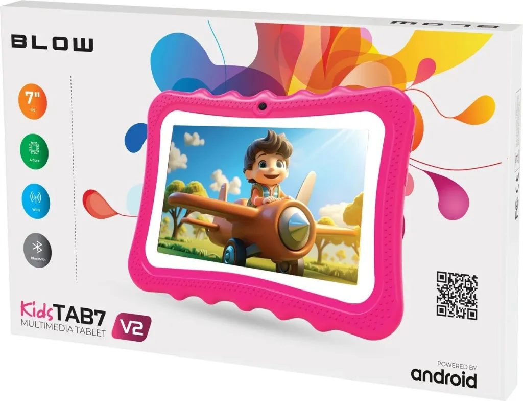 Tablet BLOW KidsTAB7 V2, 7", 4/32GB, Android, rozë me mbështjellës - 4