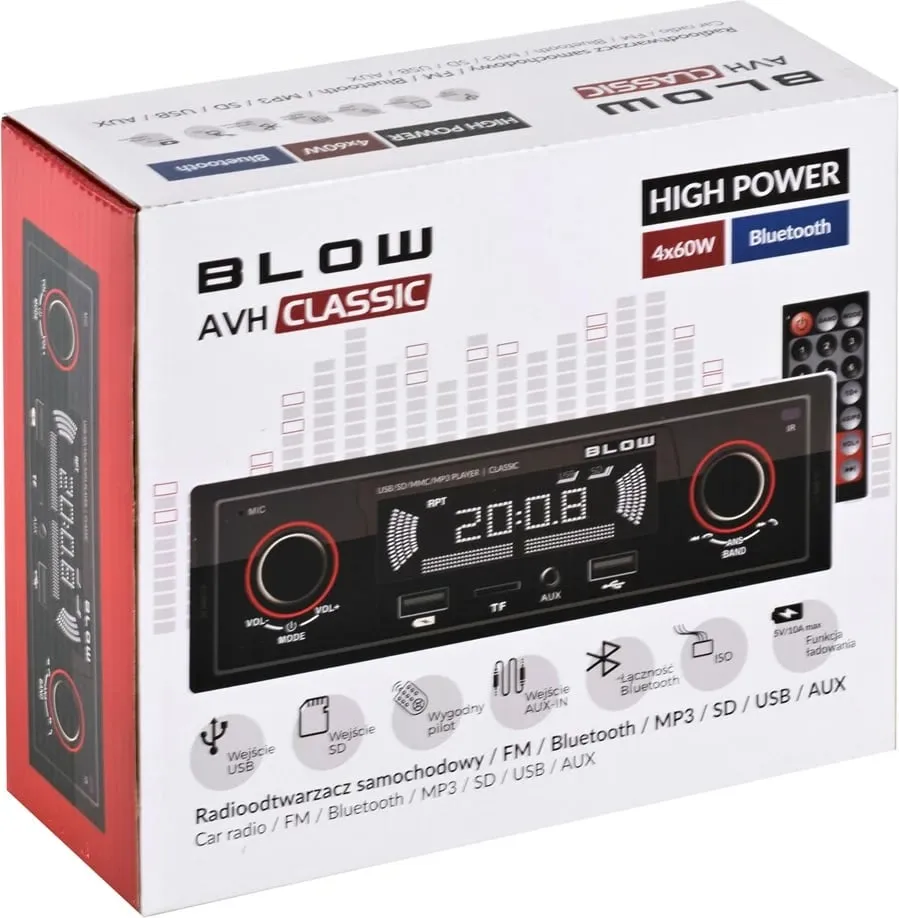 Radio veture Blow AVH CLASSIC, e zezë - 4