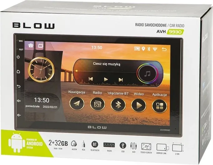 Radio makine Blow AVH-9930 2DIN, ekran 7", GPS, Bluetooth - 6