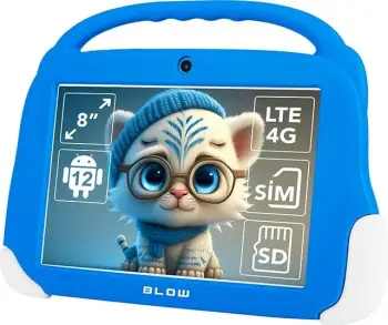 Tablet për fëmijë KidsTAB8 4G, 4/64GB, 8", i kaltër