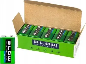 Set bateri BLOW 9V 6F22 Super Heavy Duty, 10 copë