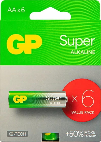 Bateri alkaline Blow Super LR6 AA, 1.5V, paketim 6 copë - 1
