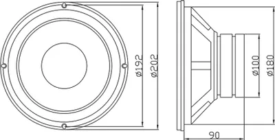 Woofer BLOW GDN 20, 300W, 8", bas i zi - 3