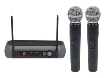 Sistem mikrofoni me valë Blow PRM 902, 2 mikrofonë, 50m, i zi