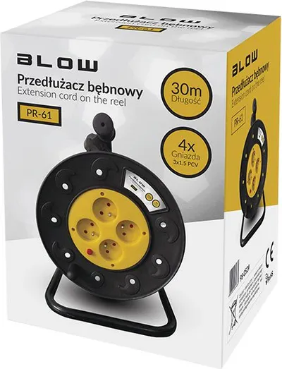 Tambur kabllor Blow 30m, 4 priza, 30m, i zi - 2