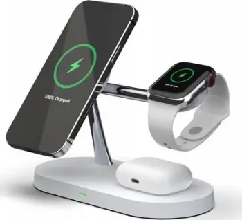 Karikues wireless Blow WCH-08, 15W, 3 në 1, i bardhë