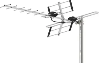 Antena tokësore DVB-T2 Terrestrial Combo, 4K, filtër LTE, e argjendtë