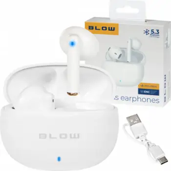 Kufje wireless Blow 32-824, ENC, me kuti karikimi, të bardha