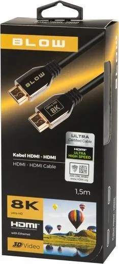 Kabllo HDMI 2.1 Premium, 8K 60Hz, 1.5m, i zi - 3