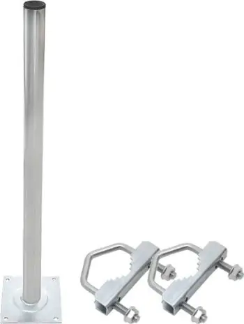Mast ballkoni për antenë Blow 76-934, 60cm, bazë metalike, i argjendtë