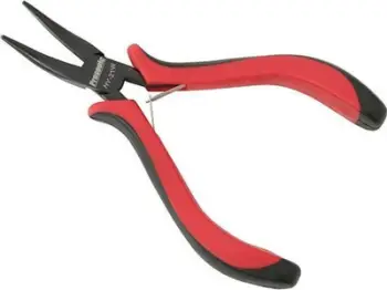 Pinca të gjata të lakuara Blow 1462, 130mm, dorezë gome, kuqe e zezë