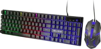 Set gaming tastierë dhe maus HQ, me ndriçim LED, me mousepad XXL, i zi