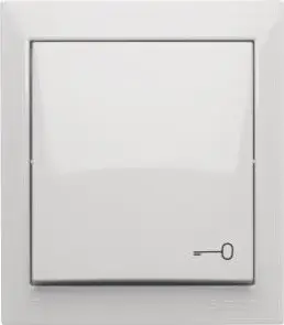 Buton momental Kontakt-Simon Aquaclick ACPK1/11, 10AX, 250V, i bardhë