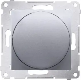 Dimmer rrotullues LED Kontakt-Simon 54 Premium DS9L.01 / 43 (WMDS-004xLx-043), 230 V, 2–250 W, i argjendtë