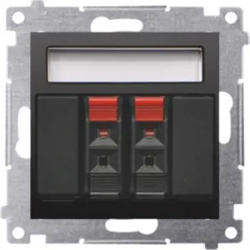Prizë altoparlanti Kontakt-Simon 54 DGL32.01/49, dyshe, 2.5mm², e zezë