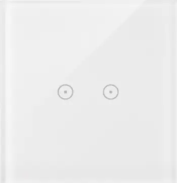 Panel me prekje Kontakt-Simon Simon Touch DSTR12/70, 1 modul, 2 fusha prekje horizontale, white pearl
