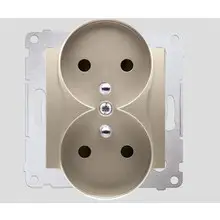 Prizë dyfishe Contact-Simon 16A IP20, e artë