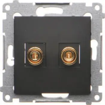 Prizë altoparlanti Kontakt Simon 54 DGL2.01/49, modul i vetëm, deri 6 mm², e zezë mat