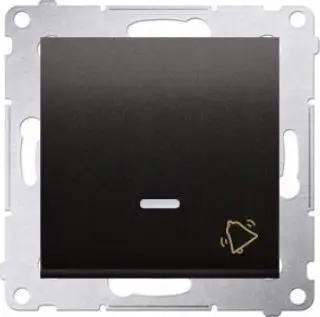 Buton zileje Kontakt Simon 54 DD1L.01/49, LED, 10AX 250V, i zi mat