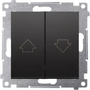 Buton roletash Kontakt-Simon Simon 54 DZP1W.01/49, 10AX 250V, terminale me vida, i zi mat