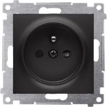Prizë modulare Kontakt Simon 54, 16A 250V, quick connect, e zezë mat