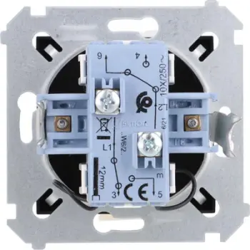 Ndërprerës shkalle i dyfishtë Kontakt-Simon Simon 54, LED, 10AX 250V, i zi mat