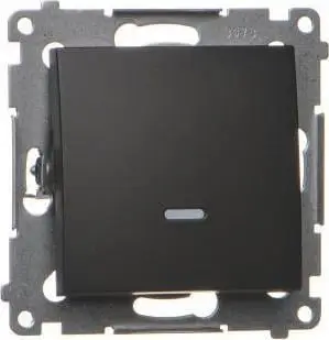 Ndërprerës njëpolësh Kontakt-Simon Simon 54 DW1L.01/49, LED, 10AX 250V, i zi mat