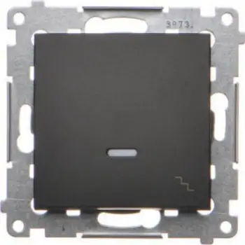 Ndërprerës shkalle Kontakt-Simon Simon 54, LED, 16AX 250V, i zi mat