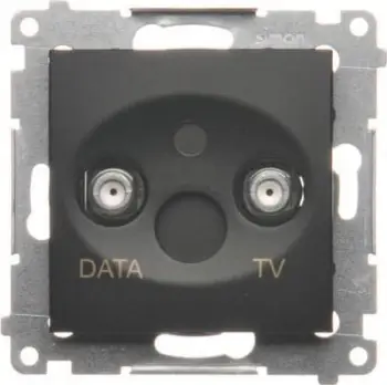 Prizë TV DATA Kontakt Simon 54 DAD1.01/49, 5–1000 MHz, 2 dalje F, e zezë mat