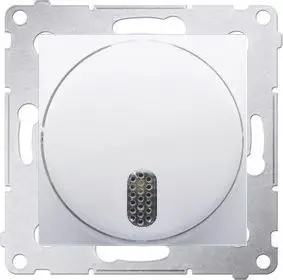 Buton për zile Kontakt-Simon 230 V, IP20, i bardhë