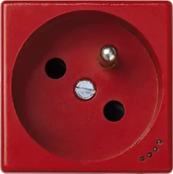 Prizë modulare Kontakt-Simon Simon Connect K45 KL02/6, 16A 230V, me tregues drite, e kuqe
