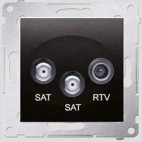 Prizë antenash SAT/SAT/RTV Kontakt-Simon SIMON54, antracit
