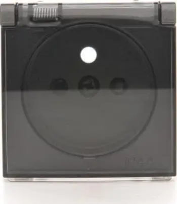 Kapak prize Kontakt-Simon Simon 54, IP44, me kapak transparent, i zi mat