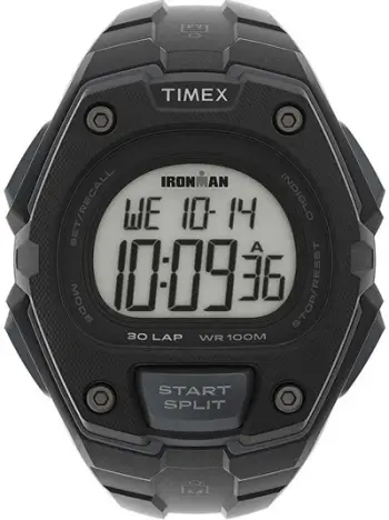 Orë për meshkuj Timex Digital Ironman Classic 30 Lap TW5M46100, e zezë