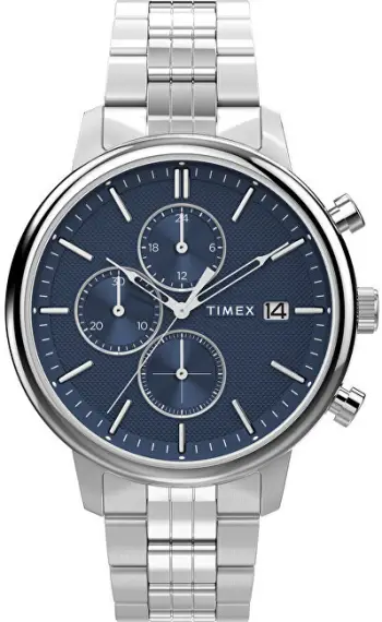 Orë për meshkuj Timex Chicago TW2W67900BR, e argjendtë/kaltër