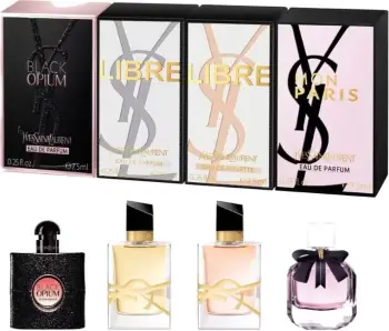 Set dhuratë Yves Saint Laurent Mini, Black Opium, 7,5ml + Libre, 7,5ml + Libre Intense, 7,5ml + Mon Paris, 7,5ml