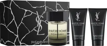 Set Yves Saint Laurent La Nuit De L'Homme - EDT 100 ml + Xhel dushi 2 x 50 ml
